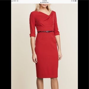 Black Halo red sheath dress-  New